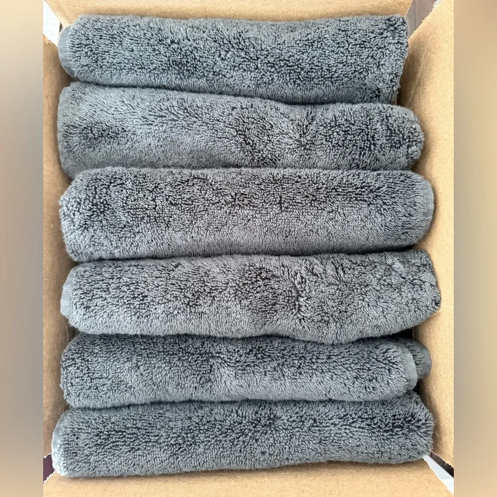 NWOT - Quince Charcoal Turkish Hand Towel Set (2)